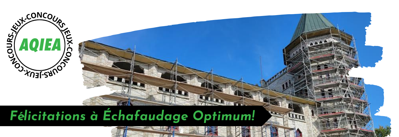 Félicitations à Échafaudage Optimum!